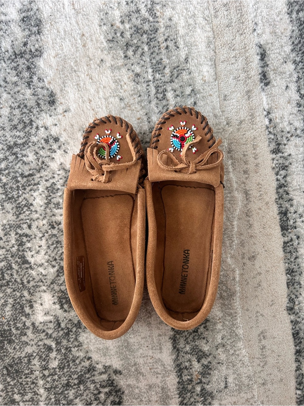 Minnetonka Brown Suede Moccasins